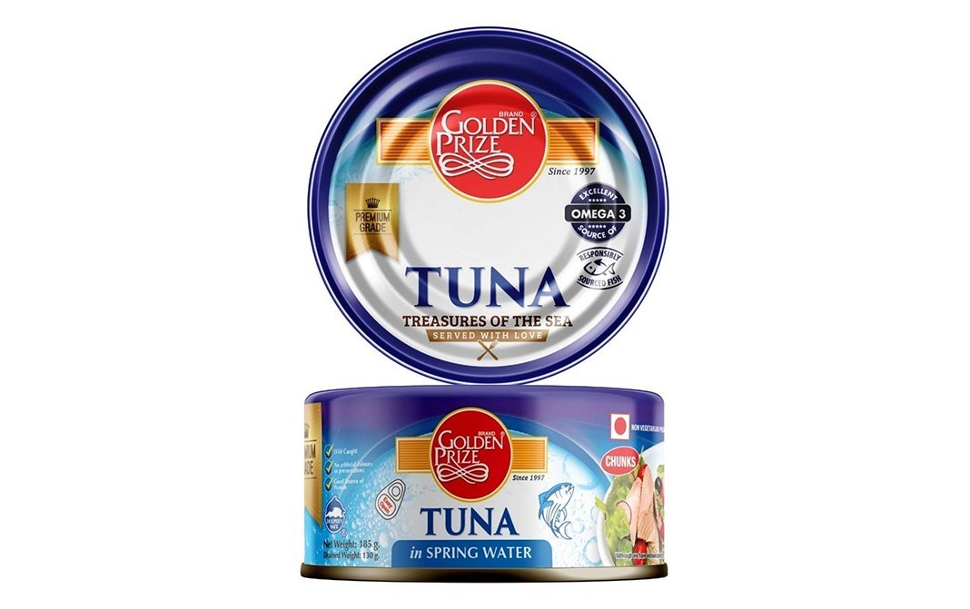 Golden Prize Tuna Chunks in Spring Water    Tin  185 grams
